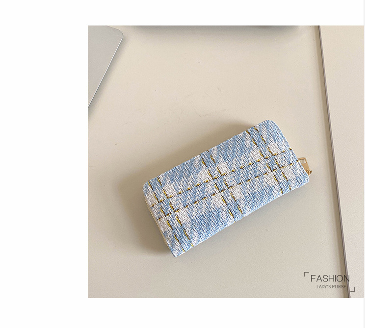 Women's Stripe Linen Zipper Wallets display picture 22