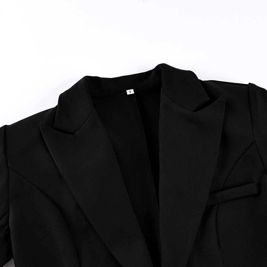 ng2510292 2025 Coss-Bode Euopean And Ameican Women's Suit Jacket V-Neck Lace Tim Elegant Black Blaze Fo Women Autumn_ecoleips.com