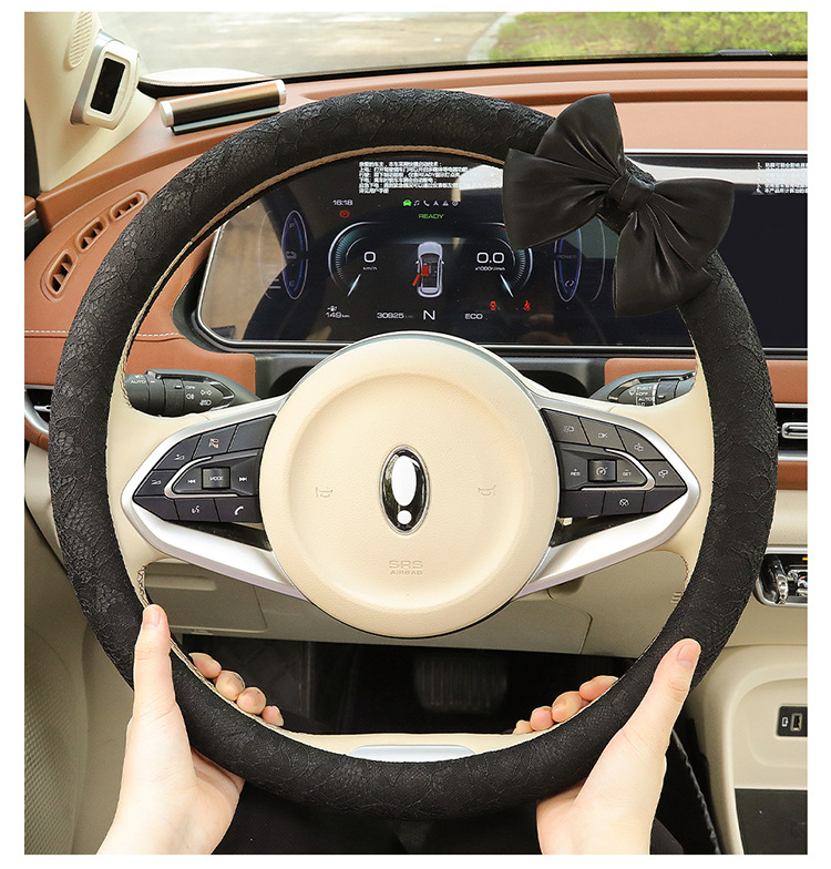 New Car Steering Wheel Cover for All Seasons and Summer, Non-Slip, Universal Fashionable Lace Female Cute Handlebar Cover, Cross-Border Supply