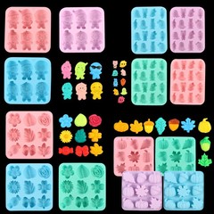 Diyの複数の形のチョコレートの鋳型のカボチャの花の葉の幽霊のゼリーの氷格のシリコンの鋳型はつまみます。