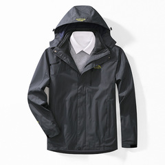 Factory Direct Sales Unisex 3-in-1 Detachable Two-Piece Padded Waterproof Outdoor Hiking Windbreaker