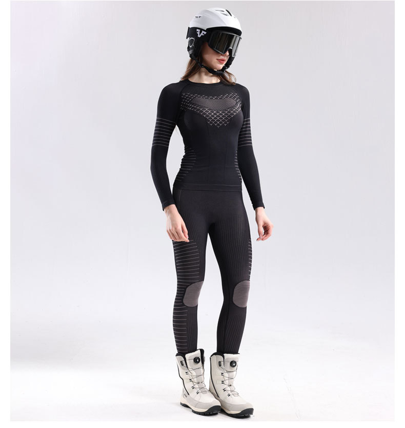 X-BION Sports Skiing Functional Underwear Women's Sweat-Wicking Warm Compression Tight-Fitting Sweat-Absorbing Quick-Dry_voghion.com
