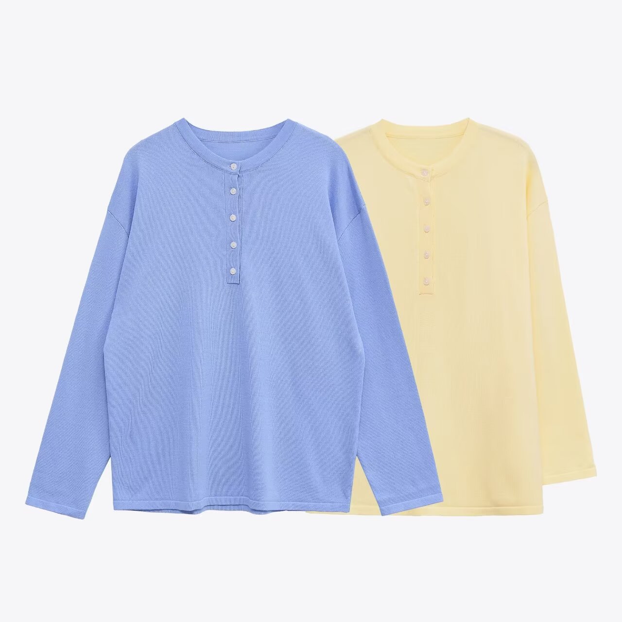 跨境批发2025夏新品欧美风女装短裙式纽扣宽松圆领平针针织