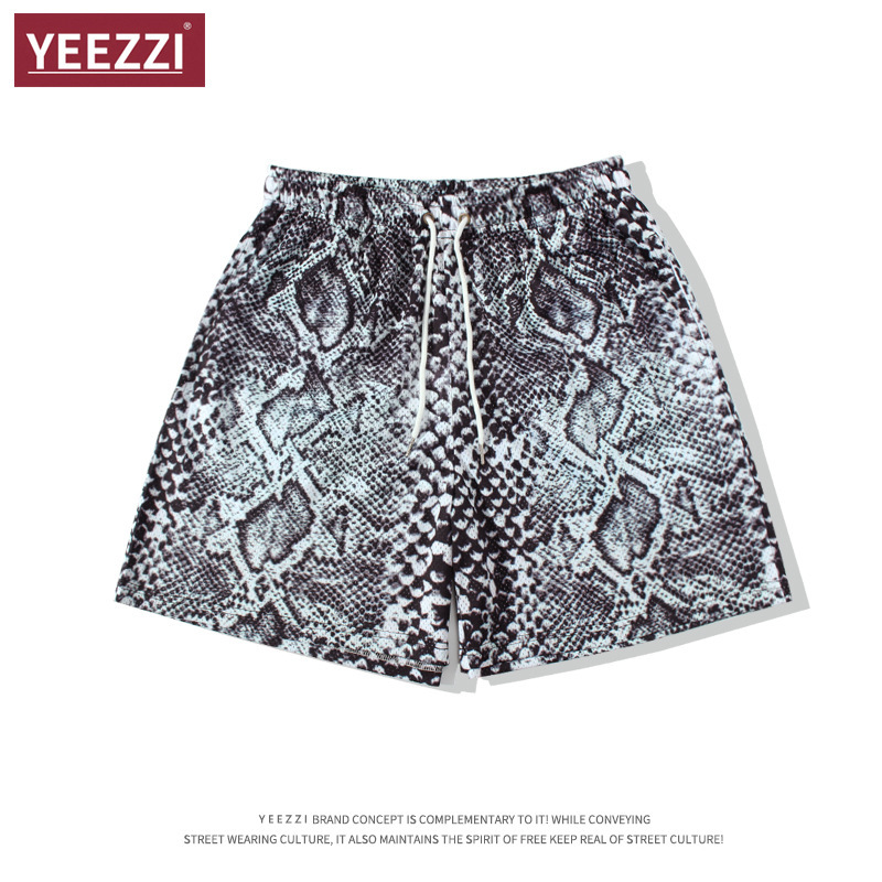 [Snake Pattern] Python Pattern American Three-Point Sports Casual Shorts Men's Fitness Running Four-Point Summer Basketball Pants