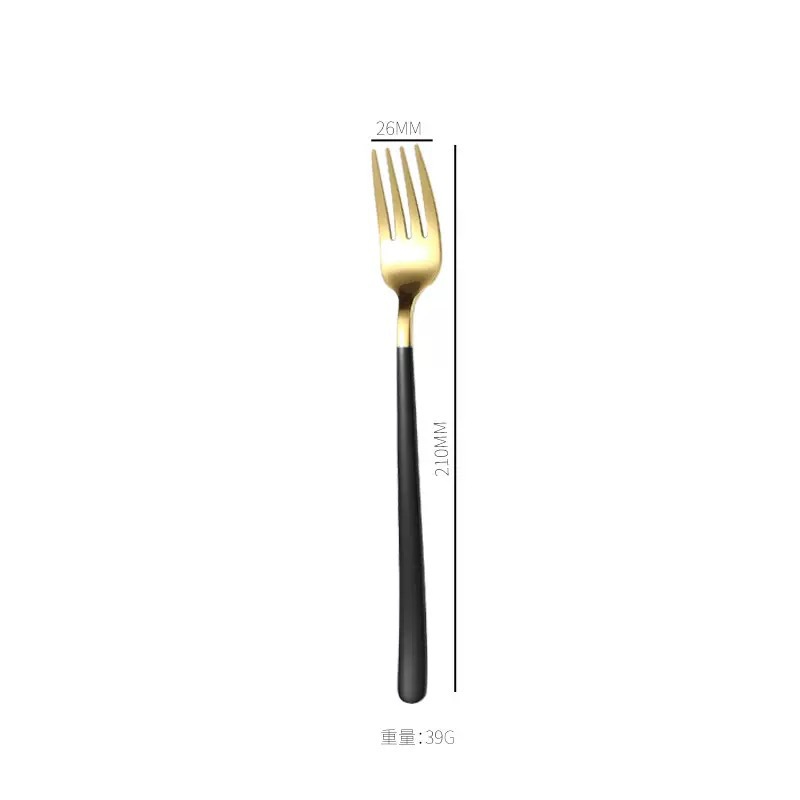 컬러 포크  코리안 스타일(410 대형) 블랙 골드