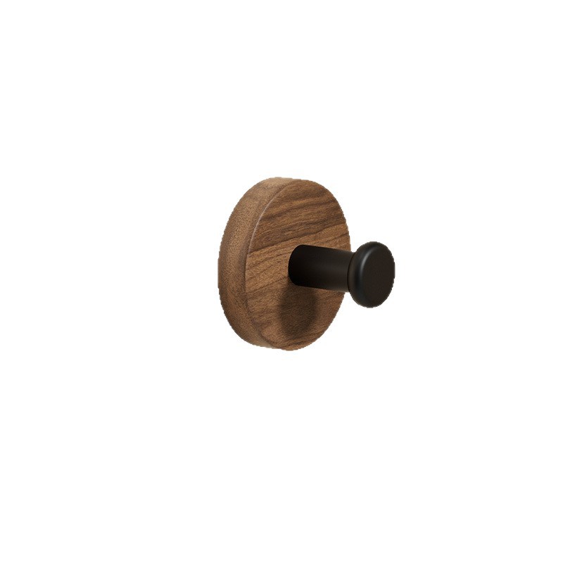Sin perforación de madera maciza creativa gancho de sombrero gancho de ventosa de estilo antiguo gancho de puerta adhesiva sin costuras