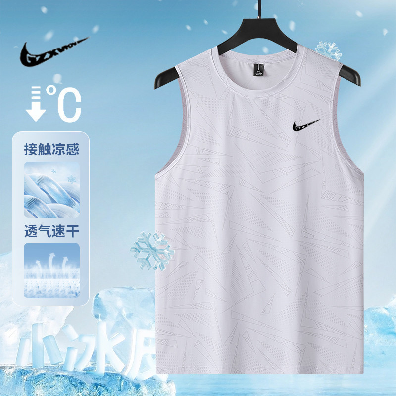 Summer Thin Ice Silk Vest for Men, Loose, Breathable, Quick-Drying Top, Men's Vest, Casual Cool Sportswear Summer Thin Ice Silk Vest for Men, Loose, Breathable, Quick-Drying Top, Men's Vest, Casual Cool Sportswear