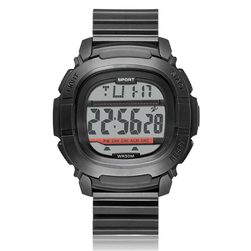 Moda multifuncional reloj electrónico de los hombres deportes al aire libre reloj de pulsera impermeable deportes LED reloj electrónico para adolescentes