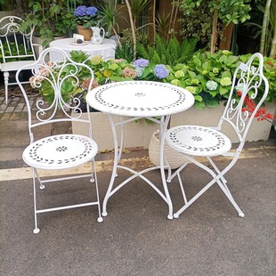 Original Foreign Trade Cross-Border Popular Hollow Pattern Table and Chair Set for Outdoor Leisure, Villa Courtyard, and Balcony