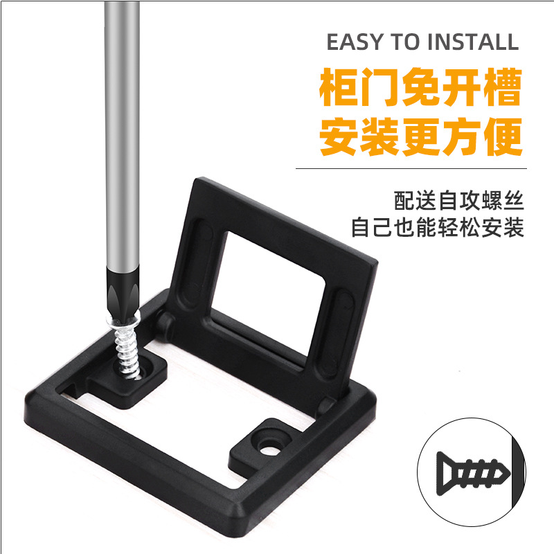 Manija de la puerta invisible plana de la manija oscura de la aleación del cinc del guardarropa