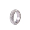 Accessory stainless steel, wedding ring suitable for men and women, European style, diamond encrusted