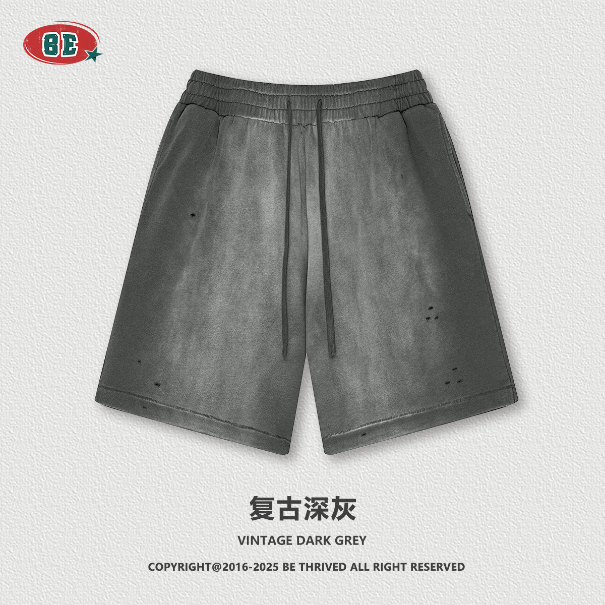 BE Men's Wear | 2025 Summer Europa y América Street FOG Color Shorts Pantalones cortos de cinco puntos de marca de moda suelta deportiva masculina
