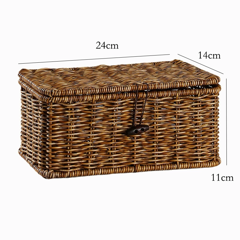 Straw Japanese storage box, woven accessory, storage system