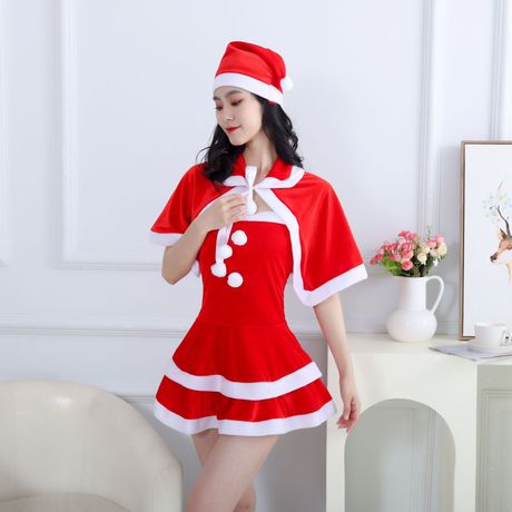 Female Santa Outfit New Christmas clothes European and American Santa Claus adul
