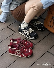 复古阿甘德训女超火2025秋季新款网面百搭真皮厚底休闲跑步运动鞋