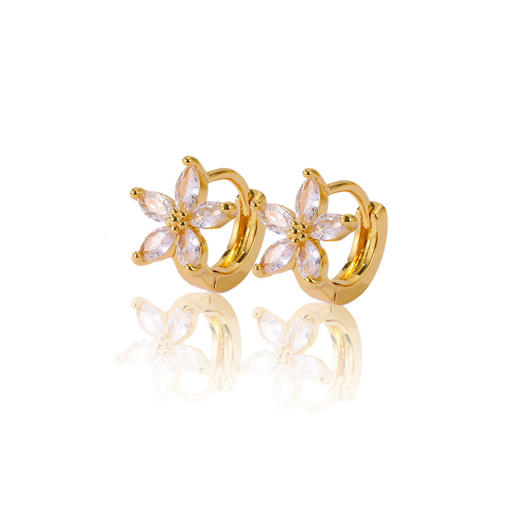 Diseño de moda nuevas joyas de orejas de zircón joyas de oro de estilo múltiple aretes de zircón opciones transfronterizas