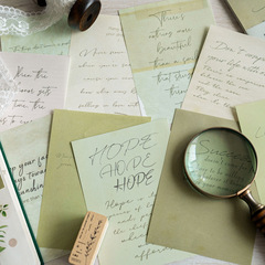 Momo Material Paperbook Time Journey Series Retro Literary English Handwritten Diary DIY Material Base 50 Sheets 6 Styles