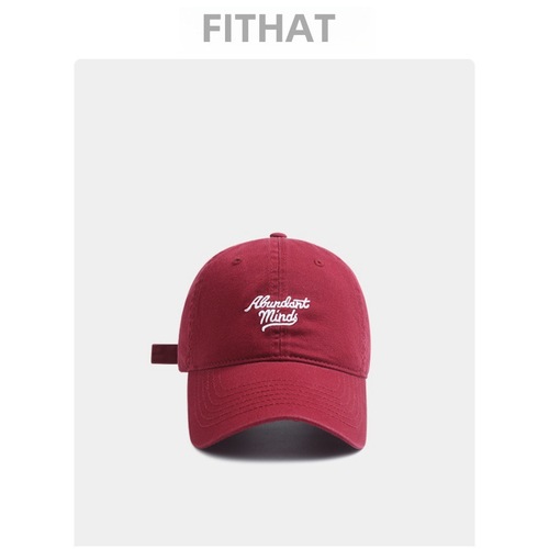 Hat women's retro fashion versatile street face small baseball hat men's soft top curved brim letter embroidered baseball cap trendy