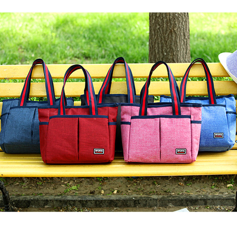 New Handbag Canvas Bag Mommy Bag Middle-Aged and Elderly Grocery Shopping Coin Handbag Multi-Layer Large Capacity Casual Women's Bag