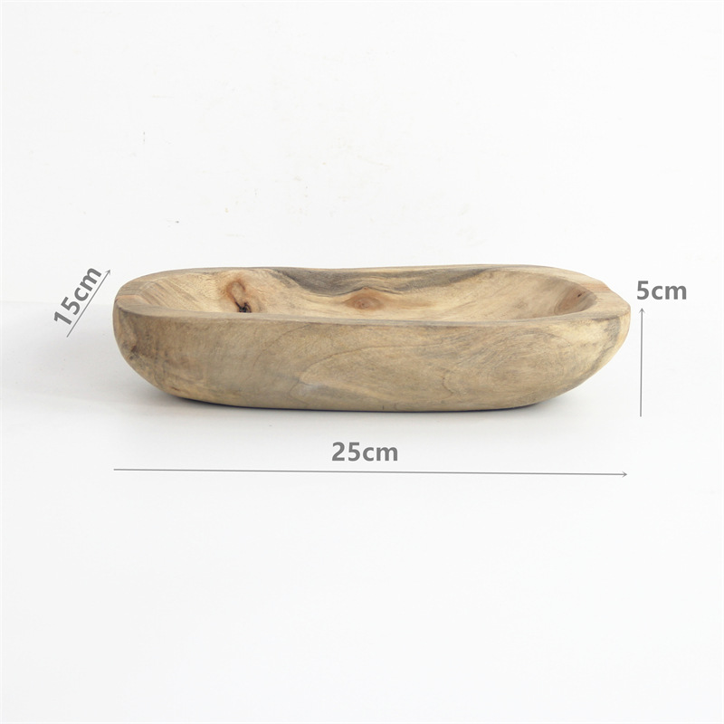 Ventas de la fábrica bandeja de madera hecha a mano decoración plato merienda plato de fruta B & B decoración de escritorio del hogar adornos