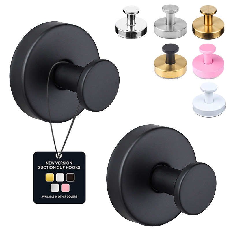 Clothes, Hat, and Towel Hook, No-Drill Bathroom Suction Cup Hook, Wall-Mounted Stainless Steel Vacuum Suction Hook Clothes, Hat, and Towel Hook, No-Drill Bathroom Suction Cup Hook, Wall-Mounted Stainless Steel Vacuum Suction Hook