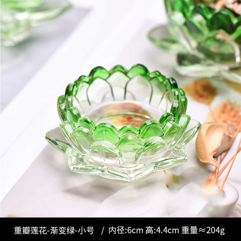 工場製ガラス蓮の花燭台 結婚式のお祝い燭台飾り クリスマス 家庭用祭典ガラス透明燭台|undefined
