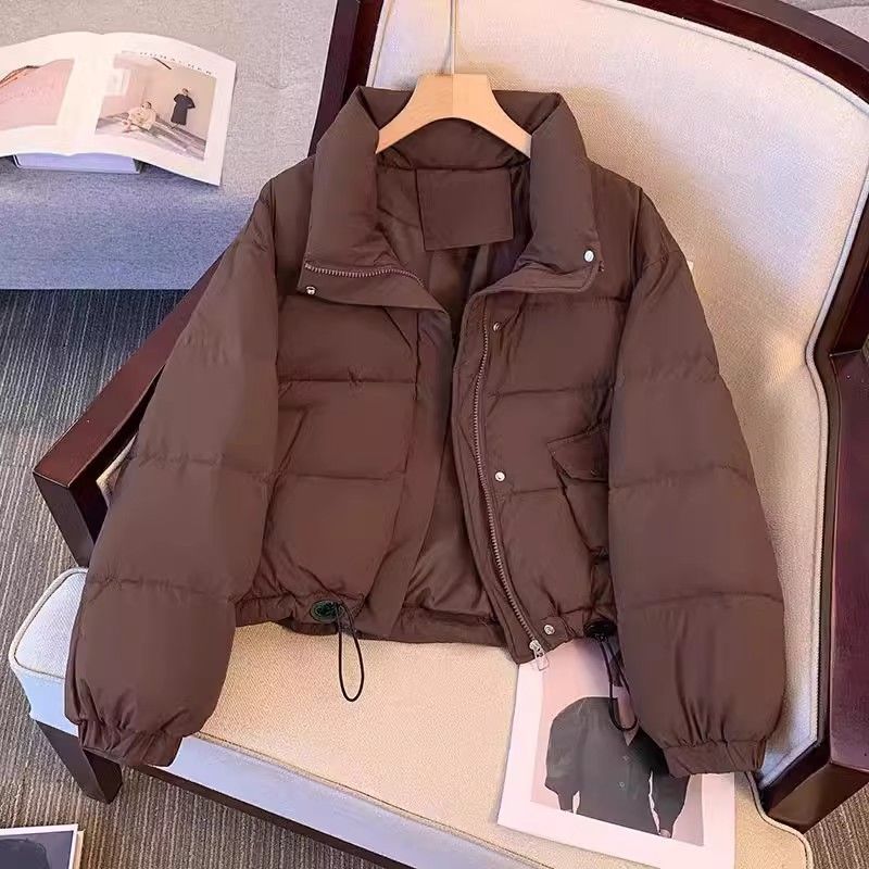 棉服立领今年流行短款棉袄女2025年新款洋气小个子冬装厚外套厂家