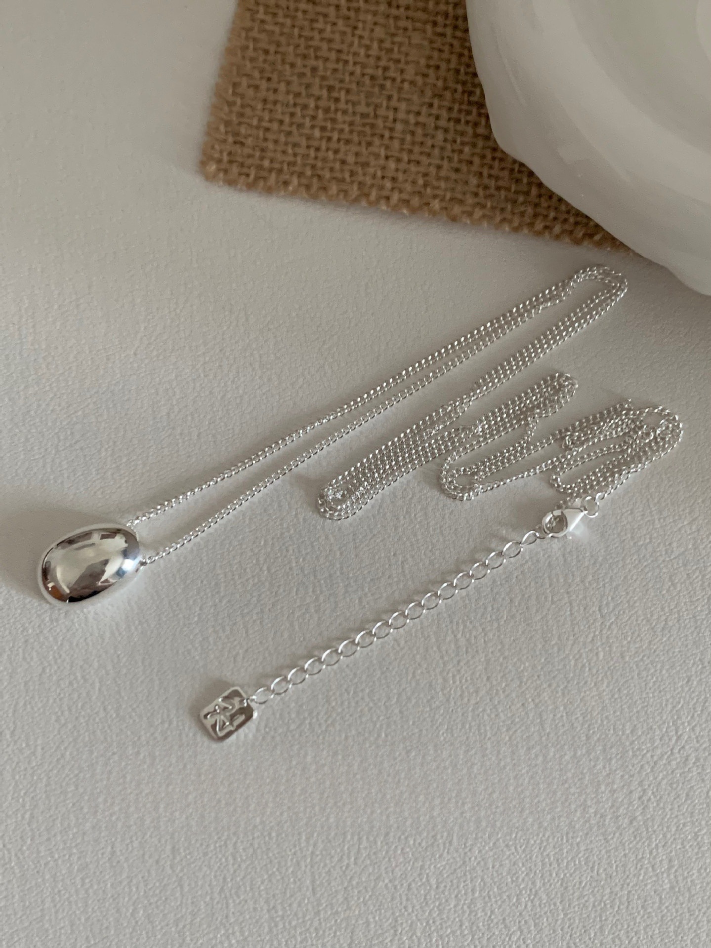 M163 silver 70-75cm necklace