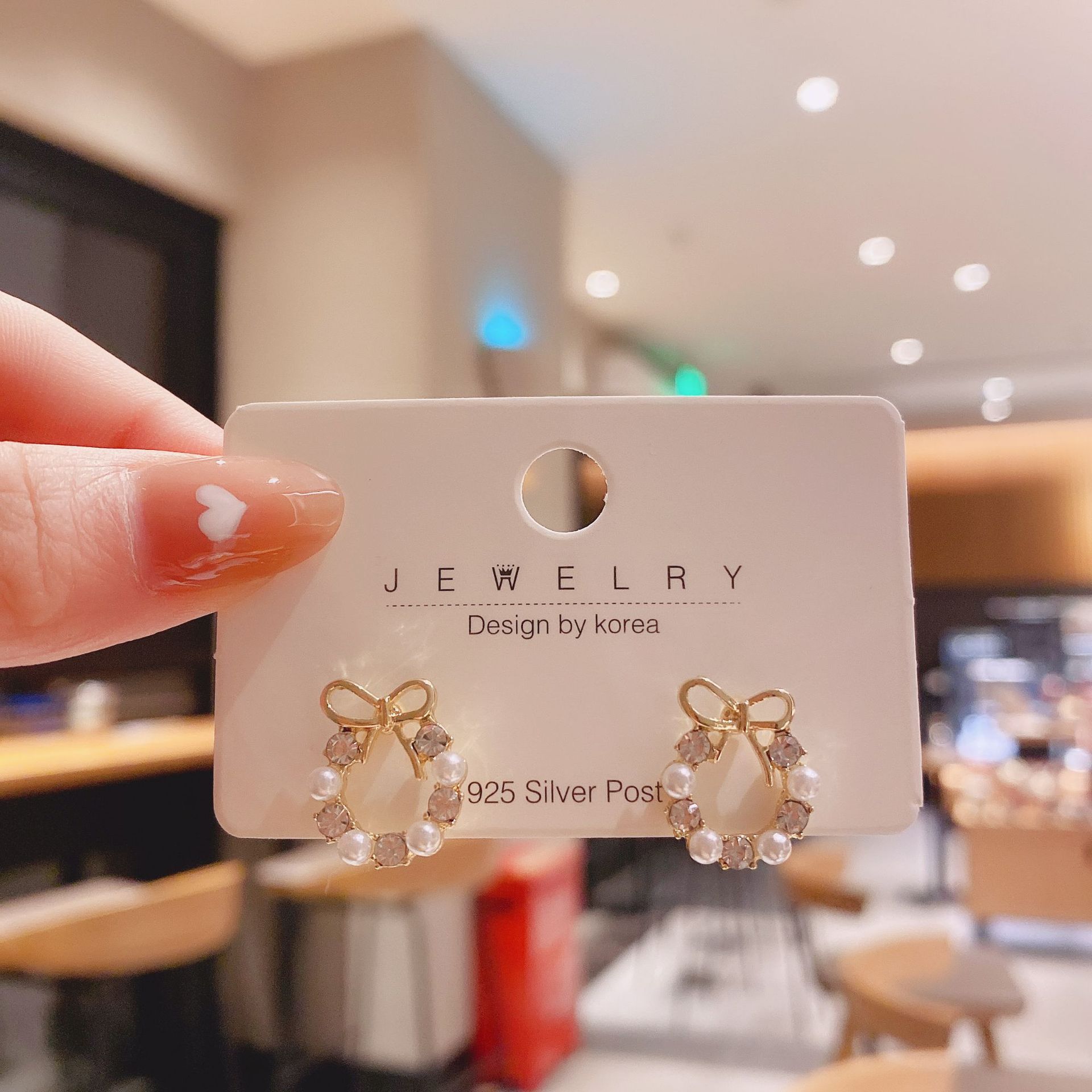 Daily Occasion 1 Pair Fashion Geometric Plating Alloy Artificial Pearls Cat's Eye Stone Earrings