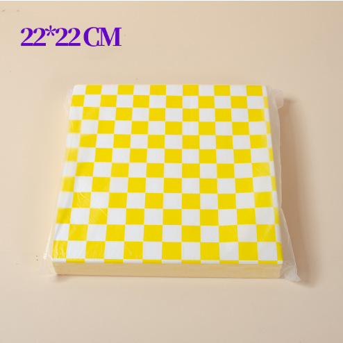 黄格防油纸22*22