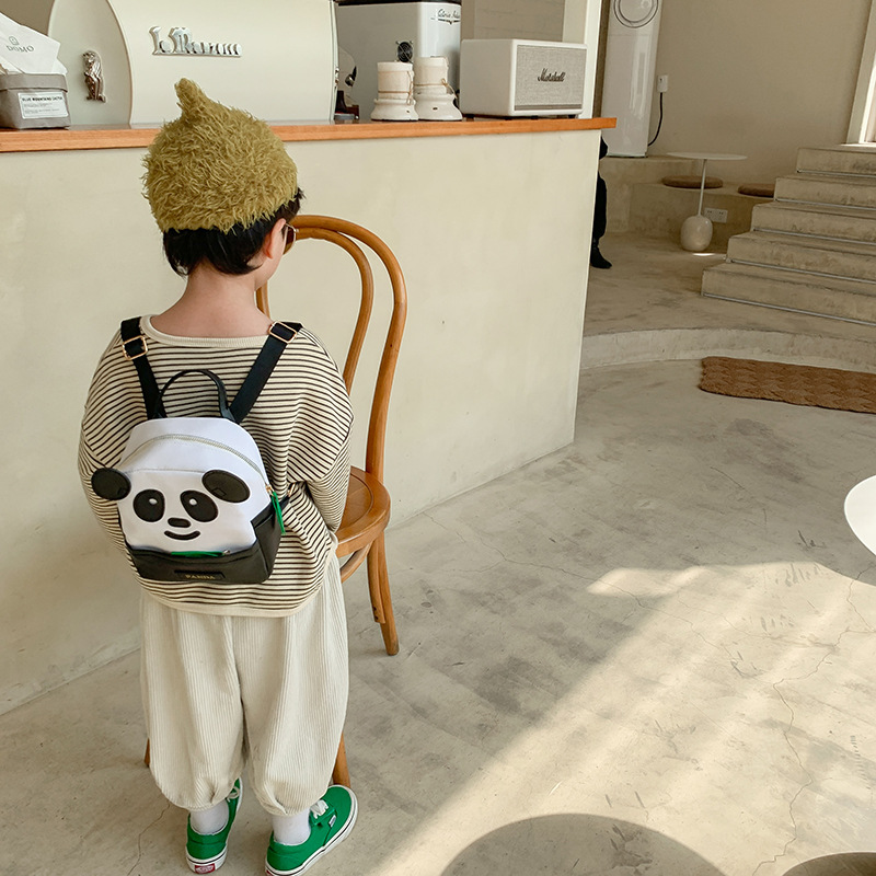 Lindo Panda mochila para niños 2022 nueva mochila de bebé de dibujos animados de jardín de infantes Mochila pequeña para niños