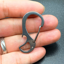 304不锈钢弹簧挂扣快挂承重扣钥匙扣挂件户外挂钩带开瓶器钥匙扣