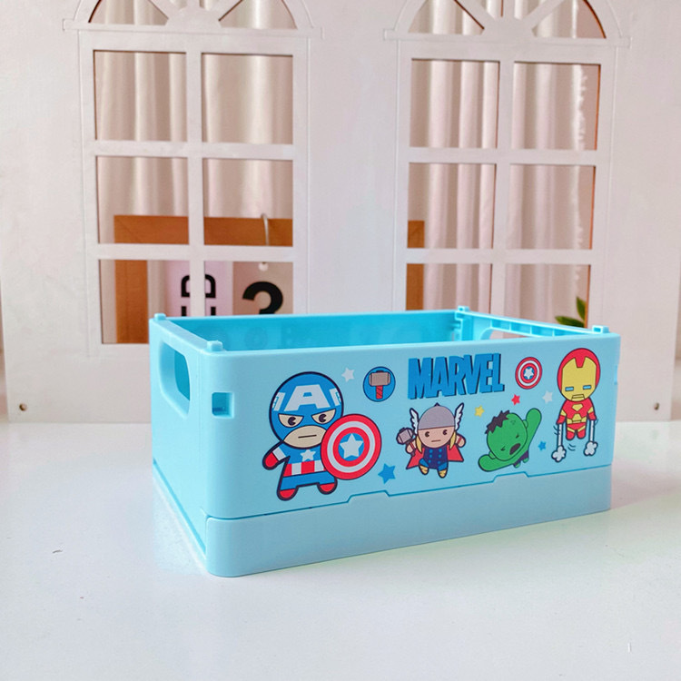 新商品の漫画の周辺の布の折り畳み可能な収納ケースの少女の心のデスクトップの化粧品の口紅の雑物の整理箱