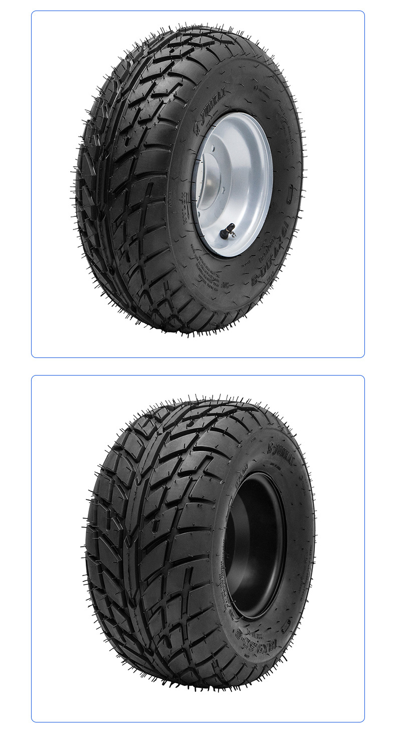 Road Rubber Tires Front 19X7-8 Rear 18X9.5-8 Wear-Resistant Off-Road Beach Kart Road Tires
