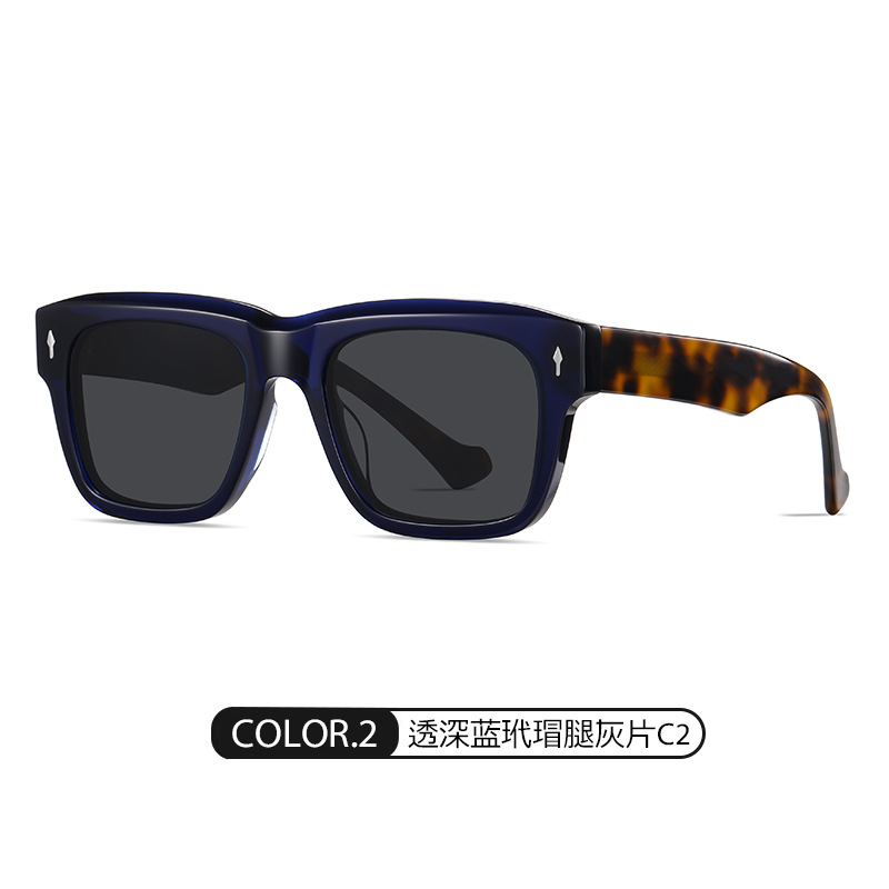 Nuevo polarizador de placa hecho a mano S32104 Gafas de sol de marco cuadrado de moda Gafas de sol de conducción al por mayor transfronterizas