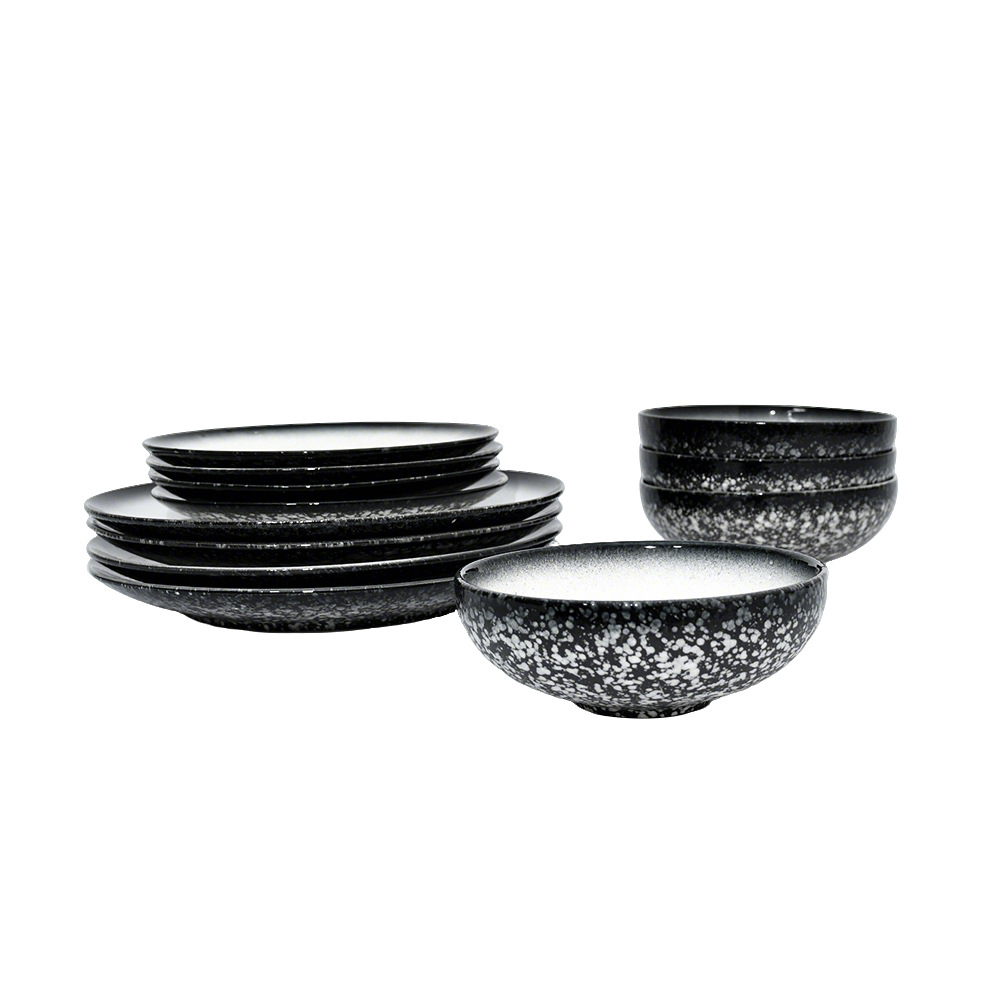 Snowflake Pattern 16-Piece Ceramic Dinnerware Set