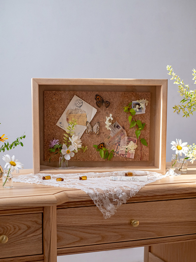 444Z批發實木立體畫框標本相框手工diy乾花植物牆面裝飾收納盒展