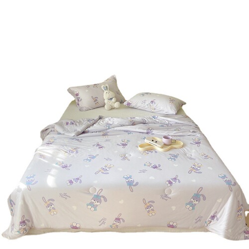 A-type baby and mother-grade summer cooling quilt machine washable summer quilt children's thin sheet spring and autumn air conditioning quilt soybean fiber single quilt