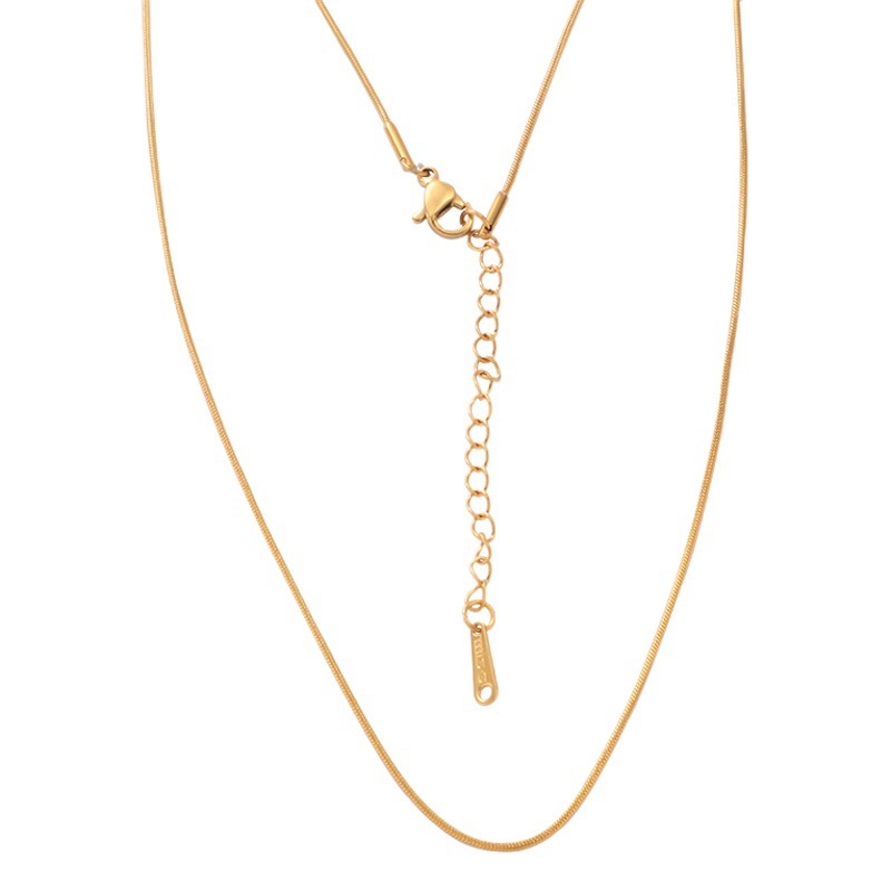 Pulsera de acero inoxidable Transfronterizo en stock Ventas Directas estilo europeo y americano de acero inoxidable cadena básica no se desvanece collar DIY cadena redonda de hueso de serpiente Cadena de joyería