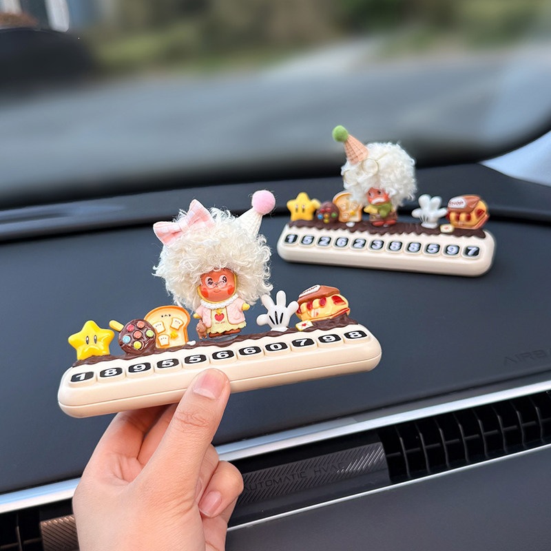 2026 New Model Star-Shaped Car Phone Number Plate, Temporary Parking Cute Decoration for Women