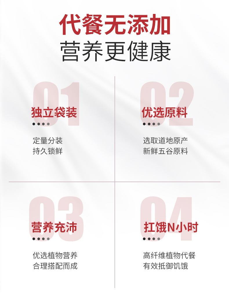 Five Red Powder Wu Hong Fen Instant Meal Replacement Drink Mix 250g Sugar Free quality and texture
