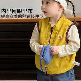女童马甲春装2026新款童装洋气背心儿童宝宝春秋休闲上衣坎肩外套