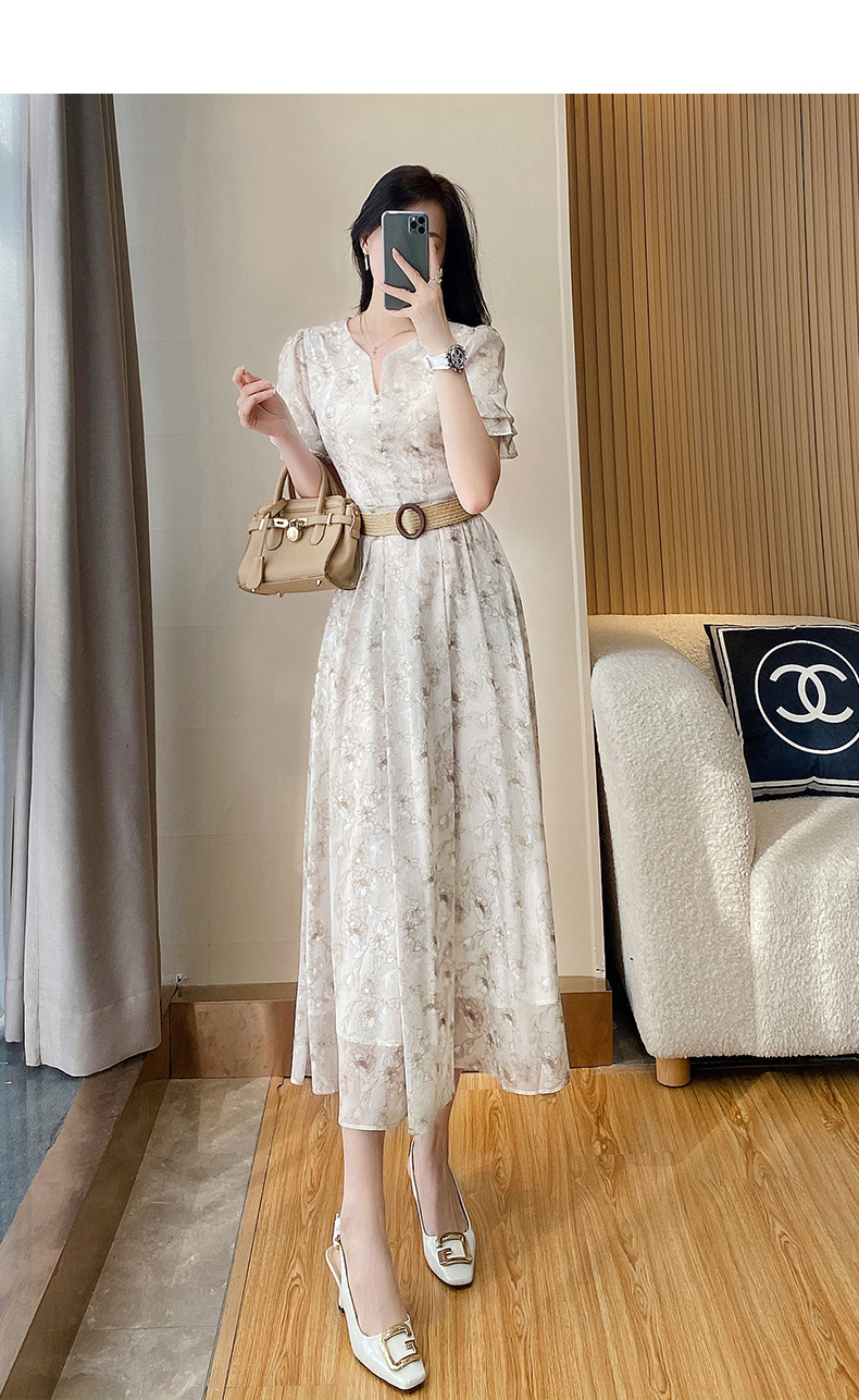 B4755 1230K VÁY ĐẦM LIỀN THÂN DÁNG DÀI NỮ DONTDC MÙA HÈ HỌA TIẾT HOA THỜI TRANG NỮ G04 SẢN PHẨM MỚI