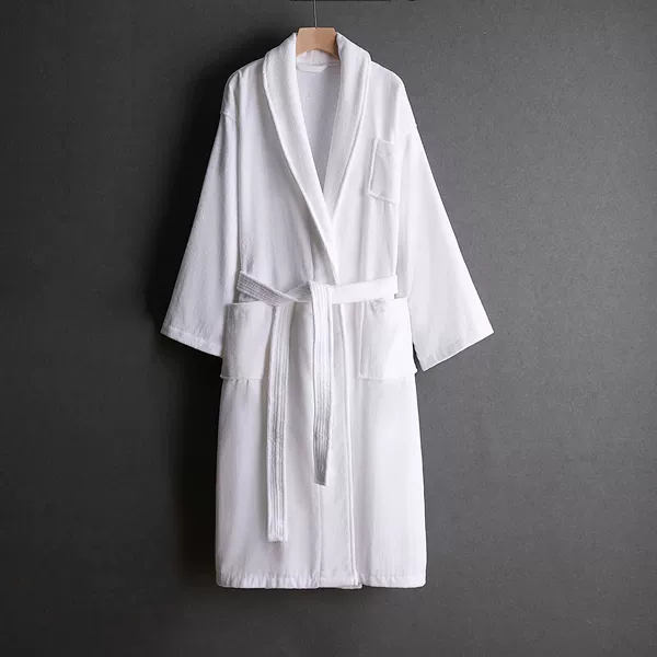 Cotton velvet bathrobe