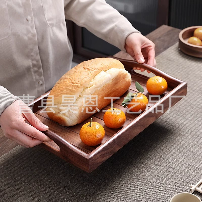 Wooden rectangular tea set, Scandinavian tea cup for home use, Nordic style