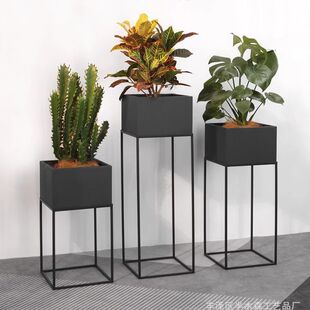 落地式铁艺绿植成套花架创意简约客厅酒店绿萝植物盆栽花盆架组合-阿里巴巴