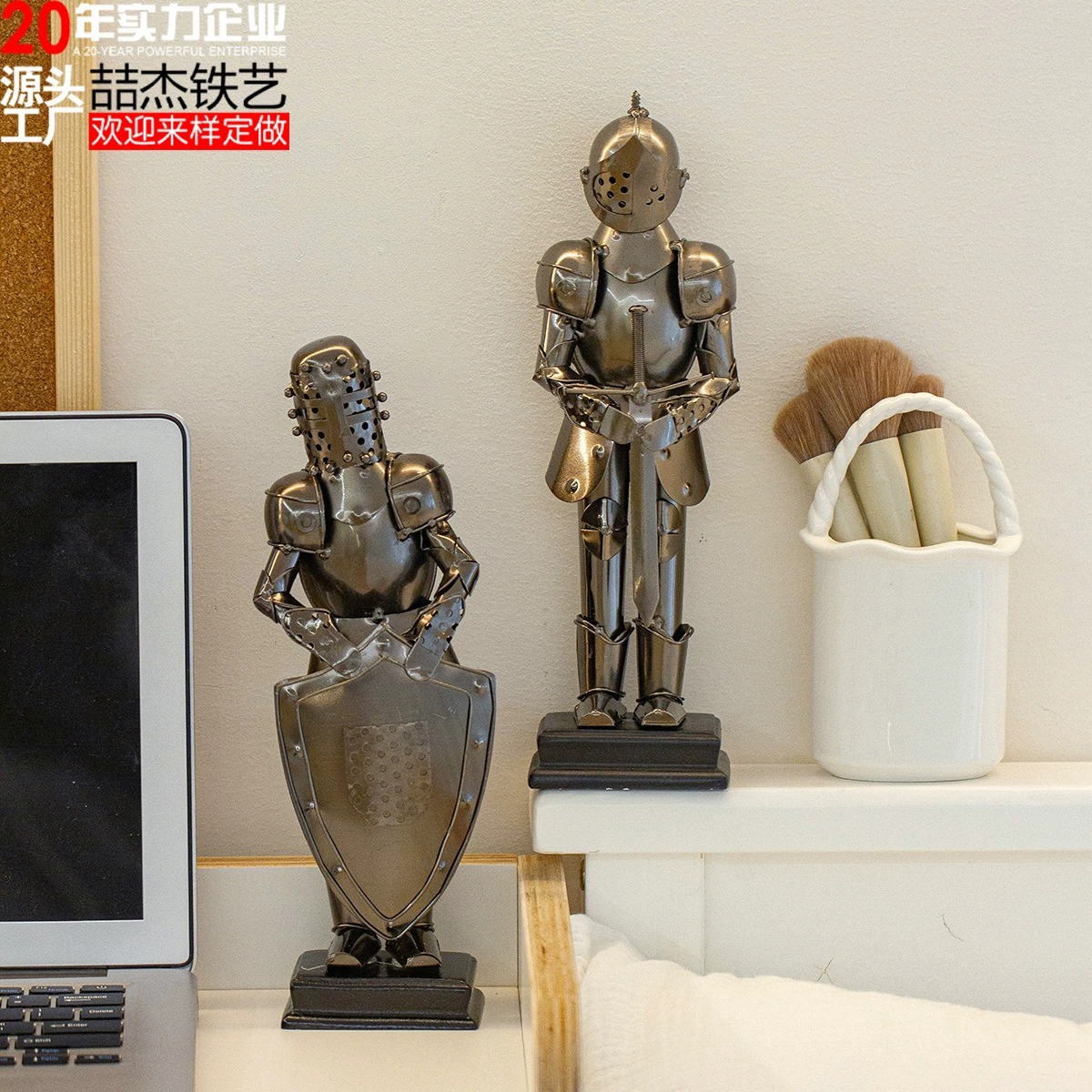 Креативные предметы интерьера европейский металлический кованый самурай серии доспехи, держащие различные производители оружия оптом