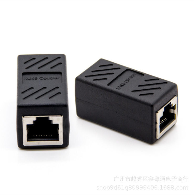 Gigabit Network straight-through head network cable extender RJ45 network cable connector pair connector 8P8C shielded dual-pass Head
