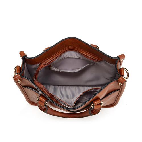 Ladies Handbag for Commuting, Soft Leather Large Capacity Crossbody Bag with Shoulder Support