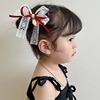 Red children's cute hairgrip with bow, strawberry for princess, hairpins, hair accessory, 1 pair